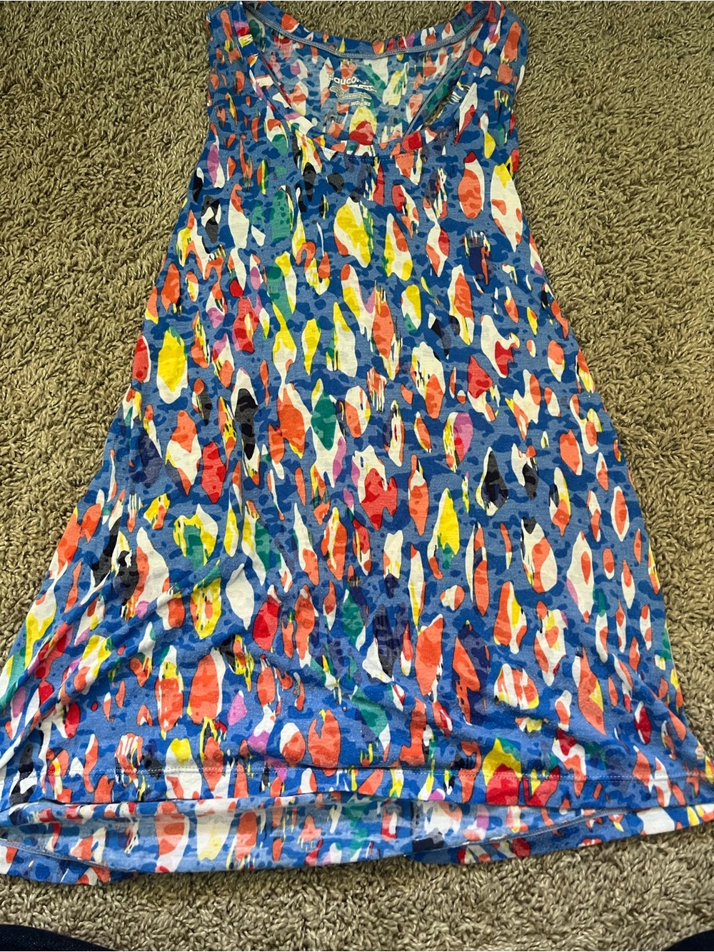 Women’ Blue Multicolor Printed Skirt -